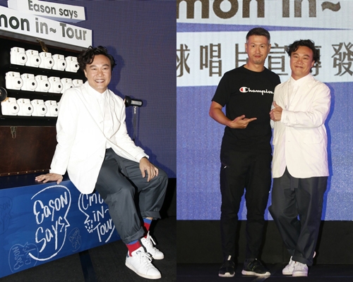 Eason與監製Jerald分享製作新碟感受。