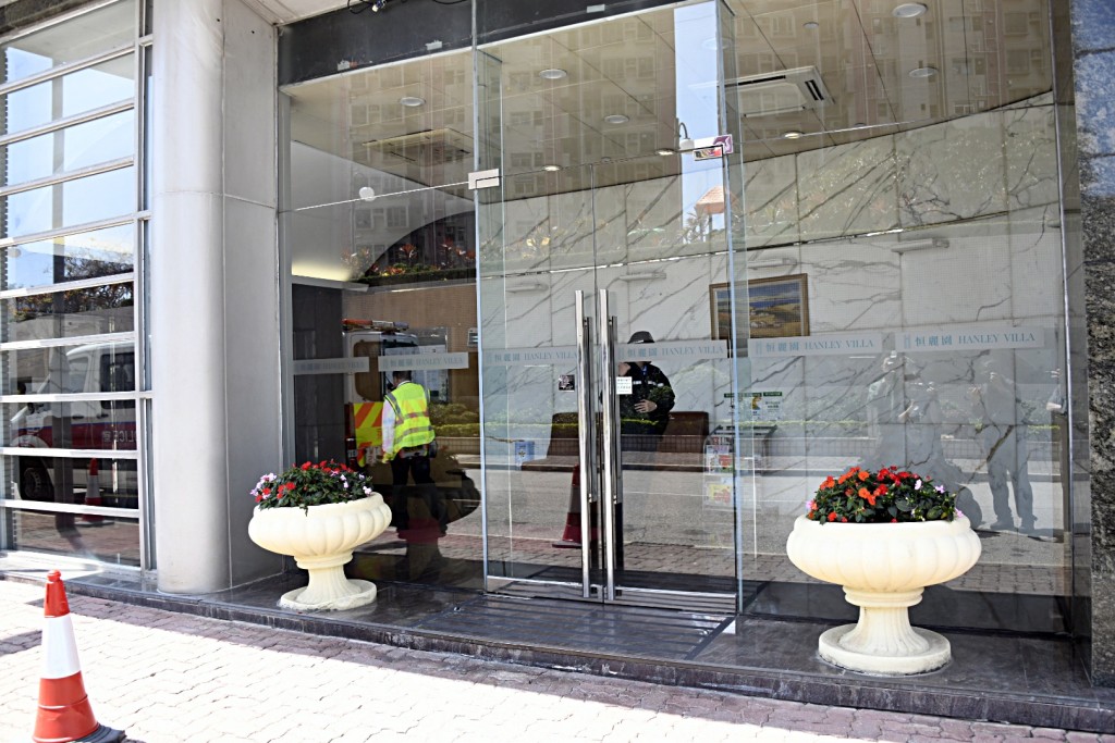 恆麗園發生男童墮樓案。楊偉亨攝