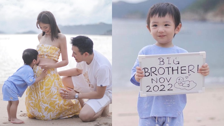 倪晨曦趁父親節公佈懷第2胎，三年抱兩兒子錫媽媽孕肚。