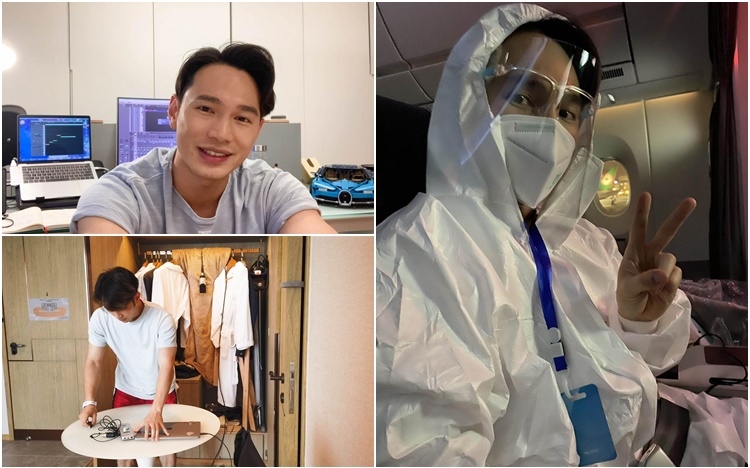 滯留美國多時的王梓軒，趁隔離期間將酒店房當錄音室錄製新歌。