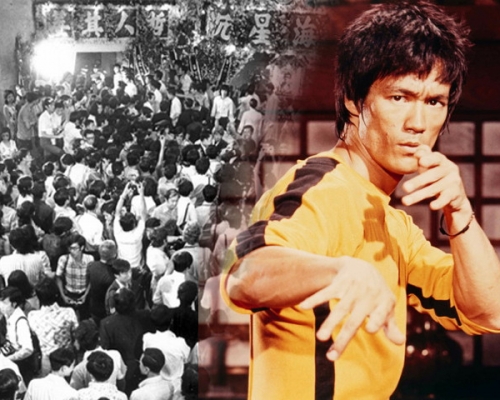 李小龍在73年7月20日猝逝,其靈堂高懸着「哲人其萎」四個大字。資料圖片