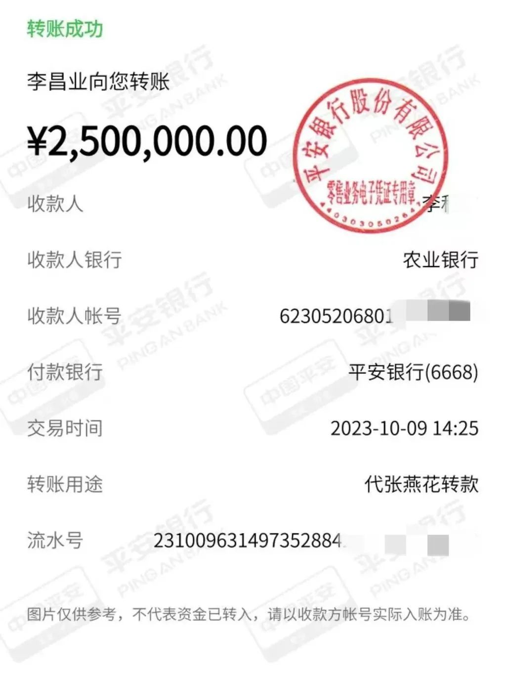 海南男子稱遭蔡天鳯母親張燕花騙款2745萬。「澎湃新聞網」