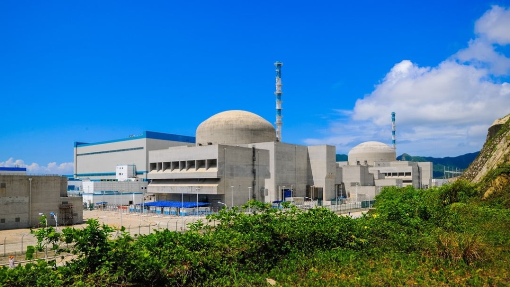 台山核電站距離香港130公里。資料圖片 台山核電站距離香港130公里。資料圖片