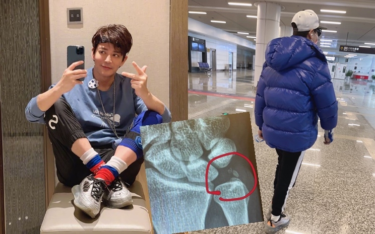 陳曉東為參與真人騷努力排練,在機場被發現手戴護具才透露傷勢。