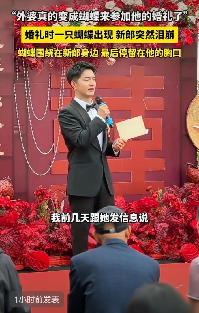 湖南男子望离世的外婆化蝶参加他的婚礼