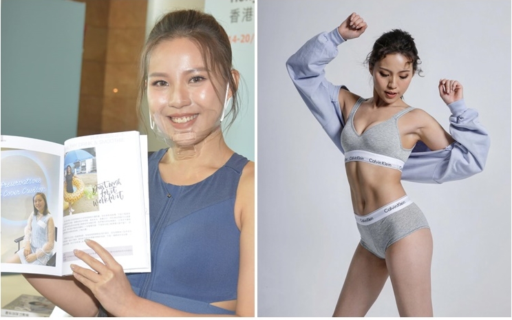 模特兒簡思恩今日到書展宣傳她的減肥書《原來你可以很美》。