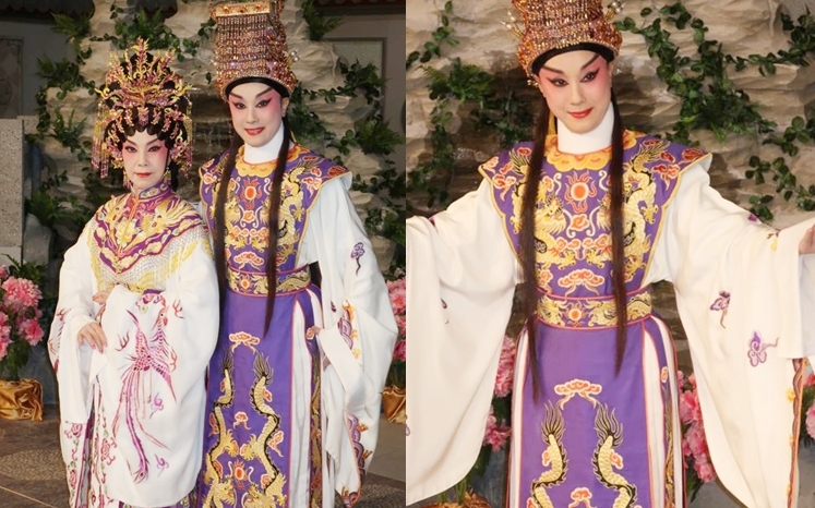 蓋鳴暉與吳美英錄影折子戲《唐明皇之長生殿》，為《歡樂滿東華2021》籌善款。