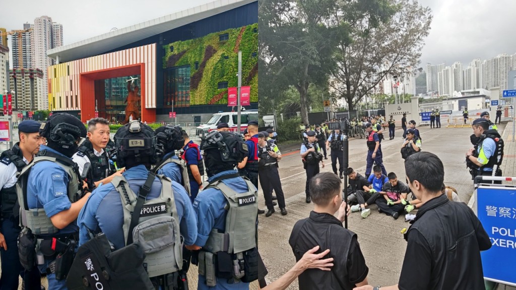 警方東九龍動員700人演習 模擬國際領袖訪港遇恐襲示威等。警方圖片