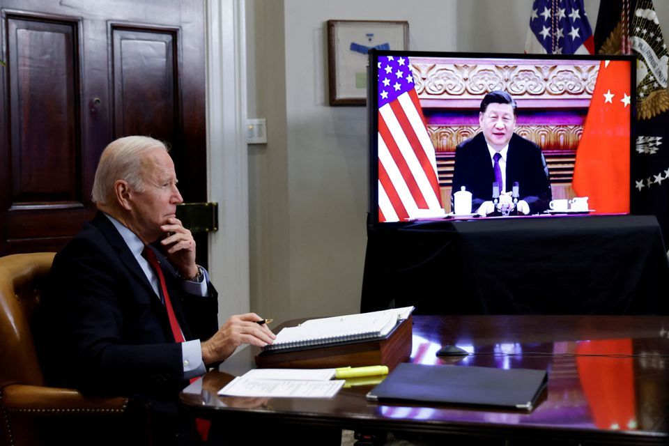 美国白宫周四发声明，宣布美国总统拜登与国家主席习近平下周一在印尼会面，是拜登就任美国总统后，与习近平首次面对面会谈。资料图片