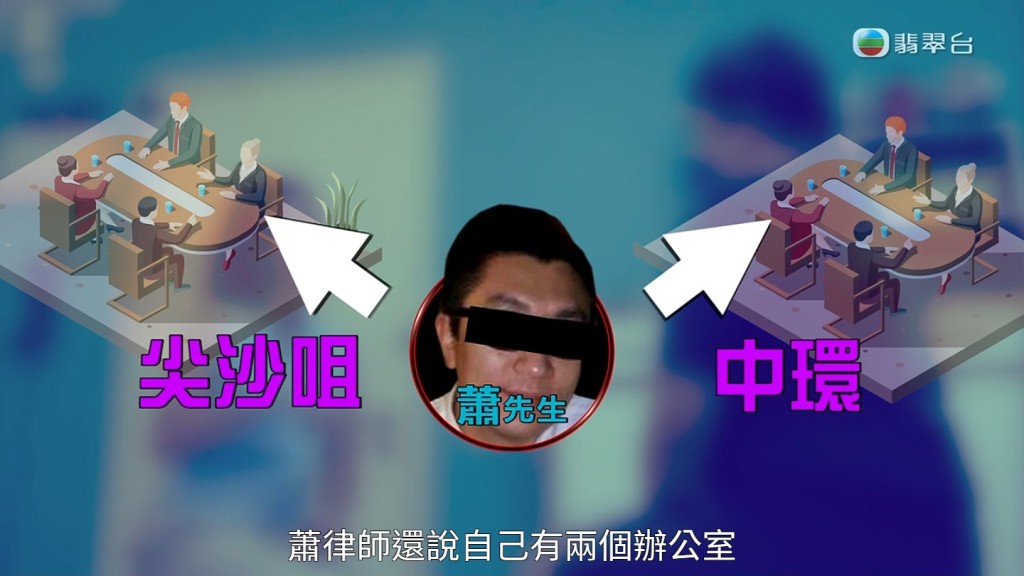 据陈先生指，萧先生口吻似律师，亦有法律常识，他亦曾上过对方办公室。