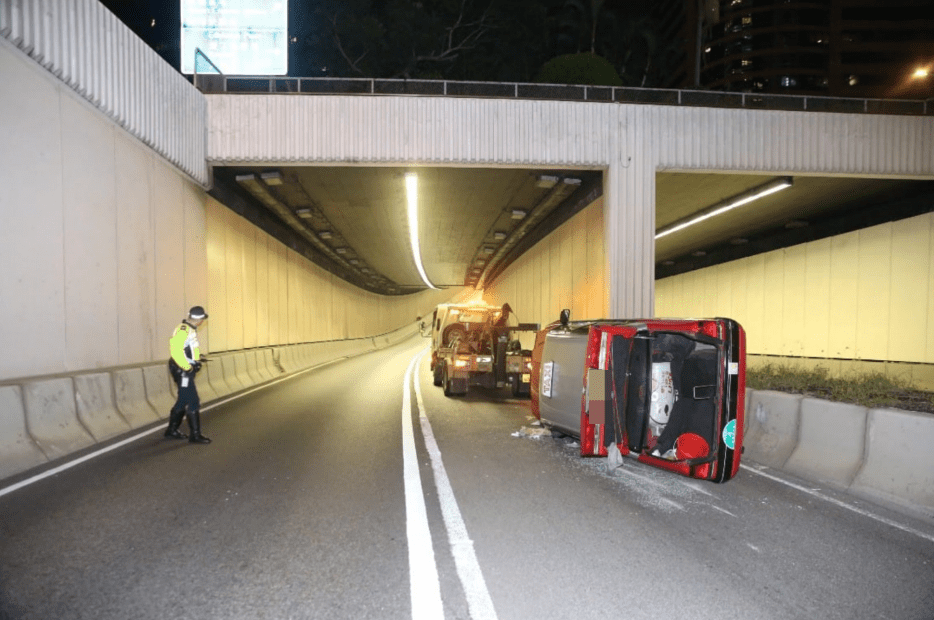 現場為文華東方酒店對出隧道口。黎志偉攝