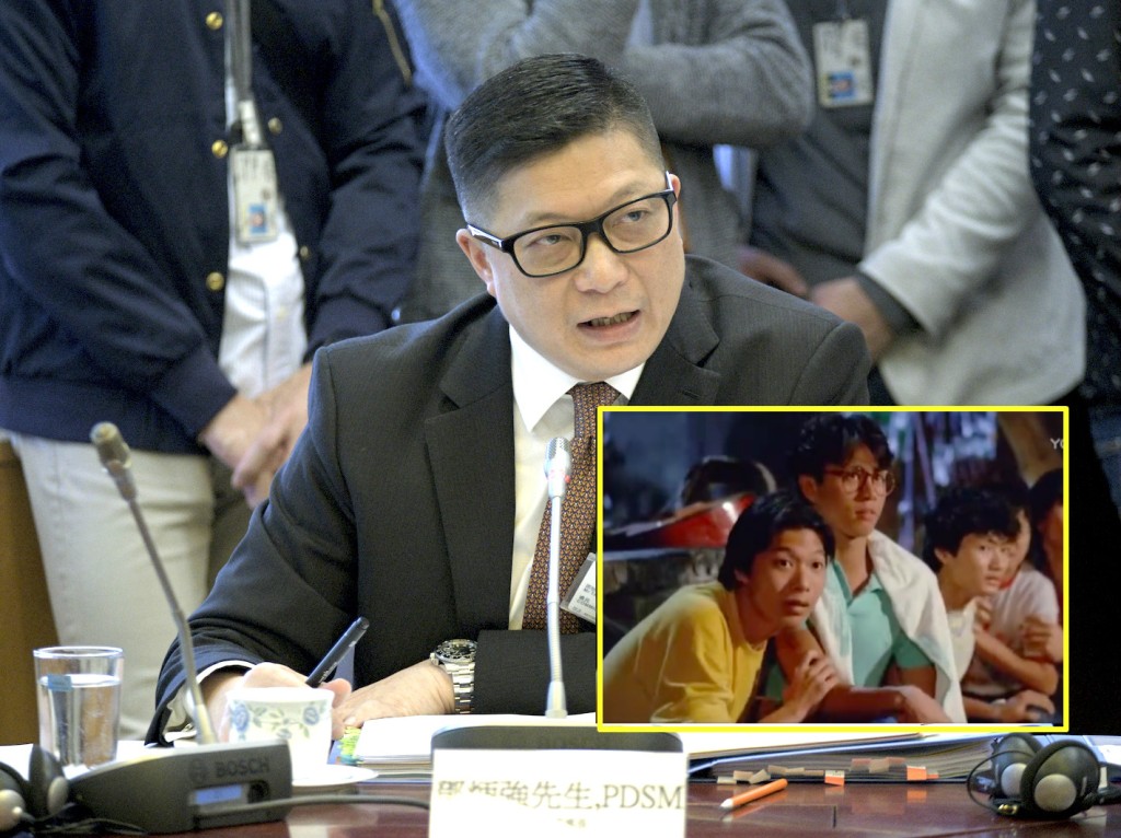 鄧炳強當時在戲中身穿黃色上衣。資料圖片/網上影片截圖