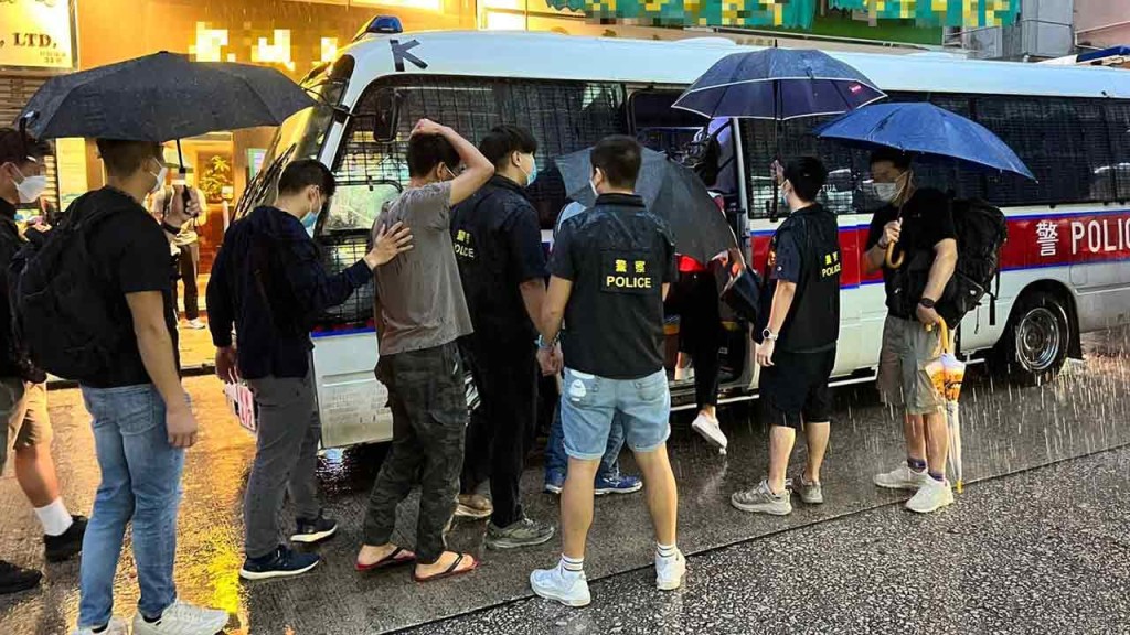 行動中警方拘捕10人。警方圖片