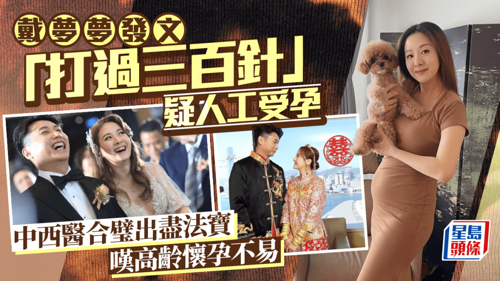 戴夢夢懷孕｜發文「打過三百針」疑人工受孕  中西醫合璧出盡法寶  嘆高齡懷孕不易