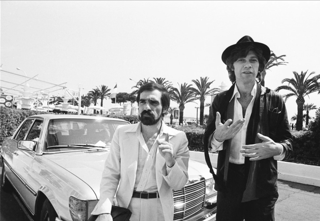 Robbie Robertson（右）与名导马田史高西斯70年代曾到康城影展为The Band告别巡唱纪录片《The Last Walt》宣传。