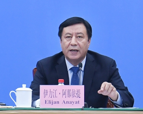 新疆維吾爾自治區人民政府新聞發言人阿那依提。資料圖片