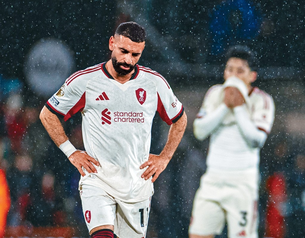 利物浦補時輸被絕殺，沙拿表現失落。