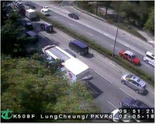 龍翔道/蒲崗村道往觀塘方向多車。運輸署