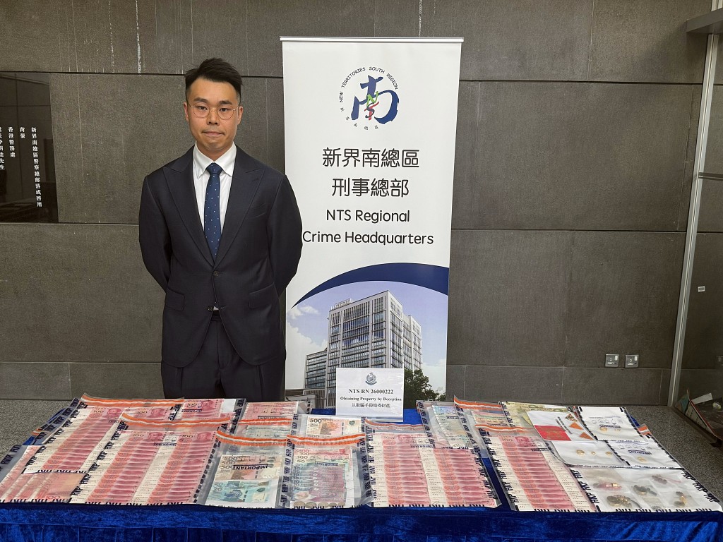 新界南總區重案組第3A隊主管高級督察簡兆康。 新界南總區重案組第3A隊主管高級督察簡兆康。