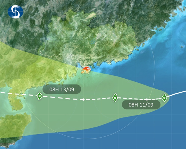 「百里嘉」 逼近本港。天文台圖片