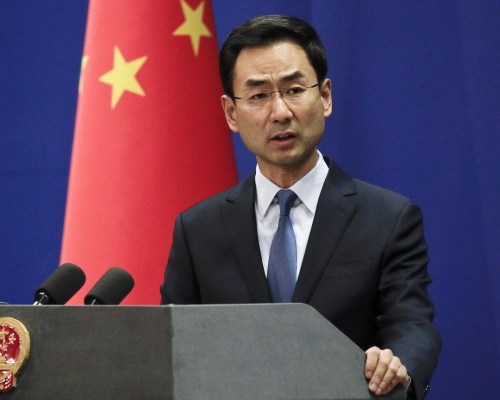 外交部發言人耿爽。美聯社圖片