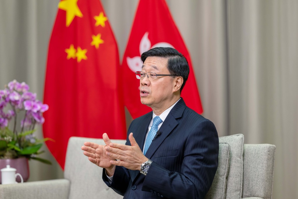 李家超分享上任四周年施政成效。 李家超分享上任四周年施政成效。