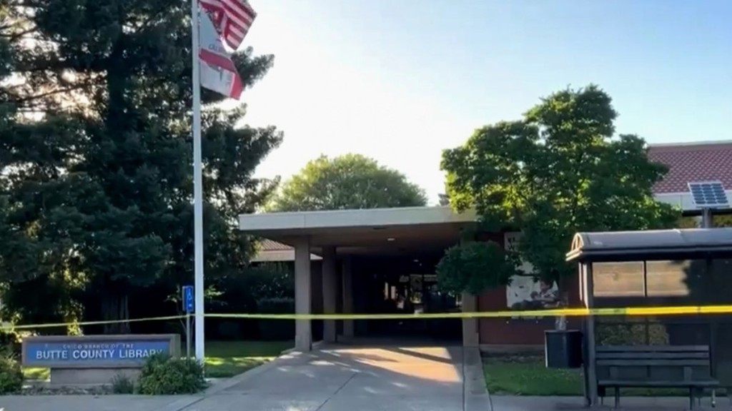 加州一图书馆爆枪击案。美联社