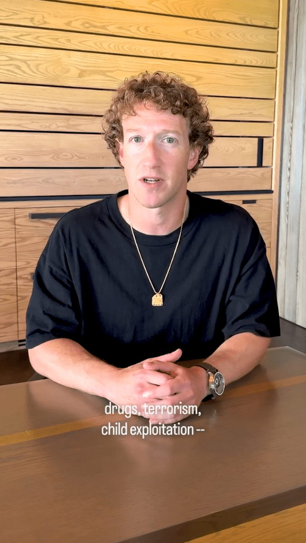 朱克伯格宣布Meta政策和方針將進行一系列改變。（FB@Mark Zuckerberg）