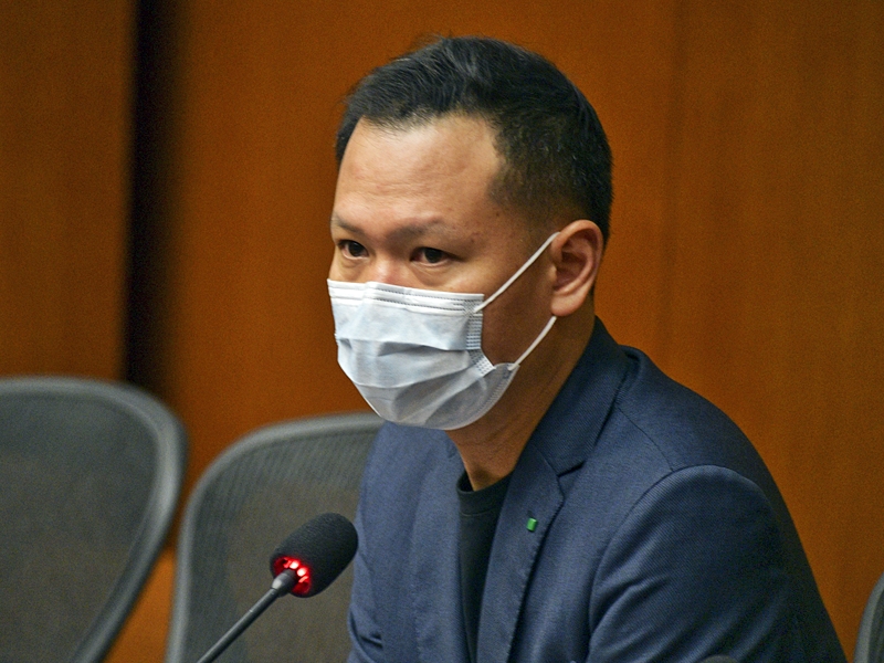 郭榮鏗認為不論政府如何禁止，反修例口號都會刻在港人心中。資料圖片