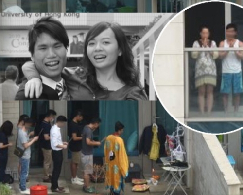 當年死者親友與道士拜祭進行招魂儀式,小圖為鄰居 。 資料圖片