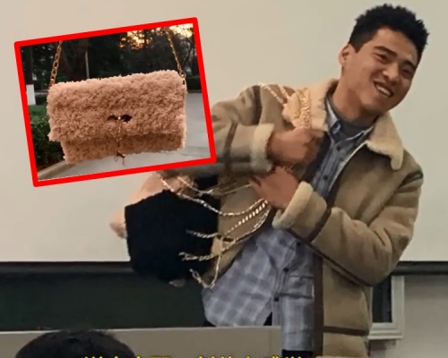 馮天頡表示，當見到女同學收到手袋時，自己都感到十分高興，別人班沒有就他們班有女生有。影片截圖