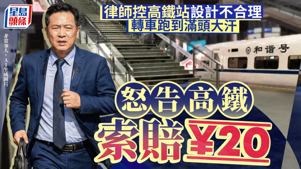 高鐵｜ 徐州東站換乘路途遠致滿頭大汗  律師「不便利」為由起訴索賠¥20元