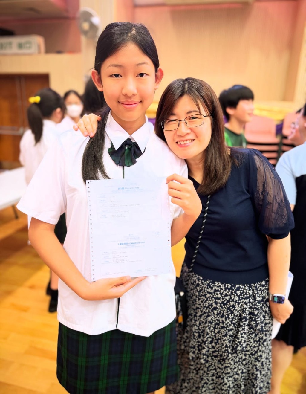 安雅希代女兒感謝老師。