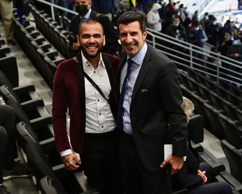丹尼爾艾維斯及費高早前在意大利，一起欣賞歐洲國家聯賽決賽。 Reuters