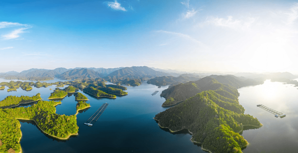 鱘龍科技目前有8個養殖基地,包括浙江千島湖。(鱘龍科技圖片) 鱘龍科技目前有8個養殖基地,包括浙江千島湖。(鱘龍科技圖片) 