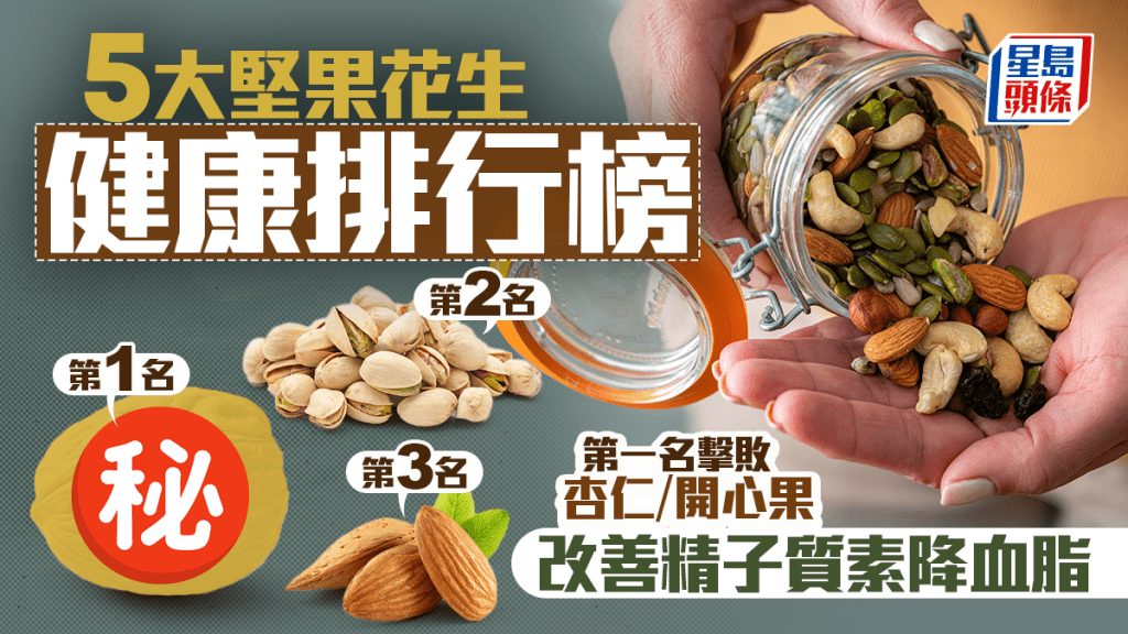 5大坚果花生健康排行榜 第一名击败杏仁/开心果 改善精子质素降血脂