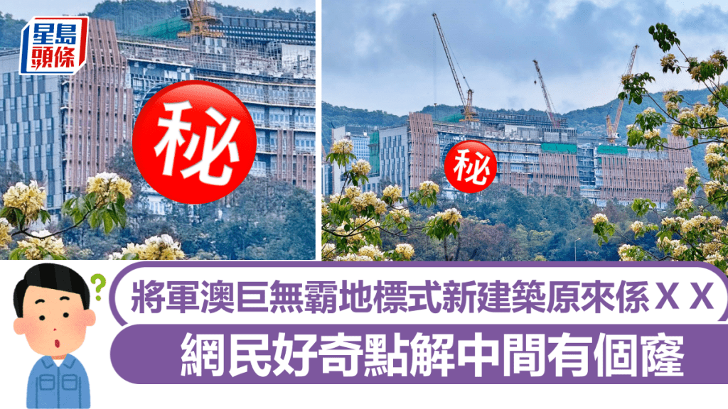 將軍澳巨無霸地標式新建築原來係ＸＸ 網民好奇點解中間有個窿