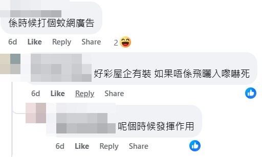 樓主有安裝窗網。fb「天水圍街坊鄰里」截圖 樓主有安裝窗網。fb「天水圍街坊鄰里」截圖