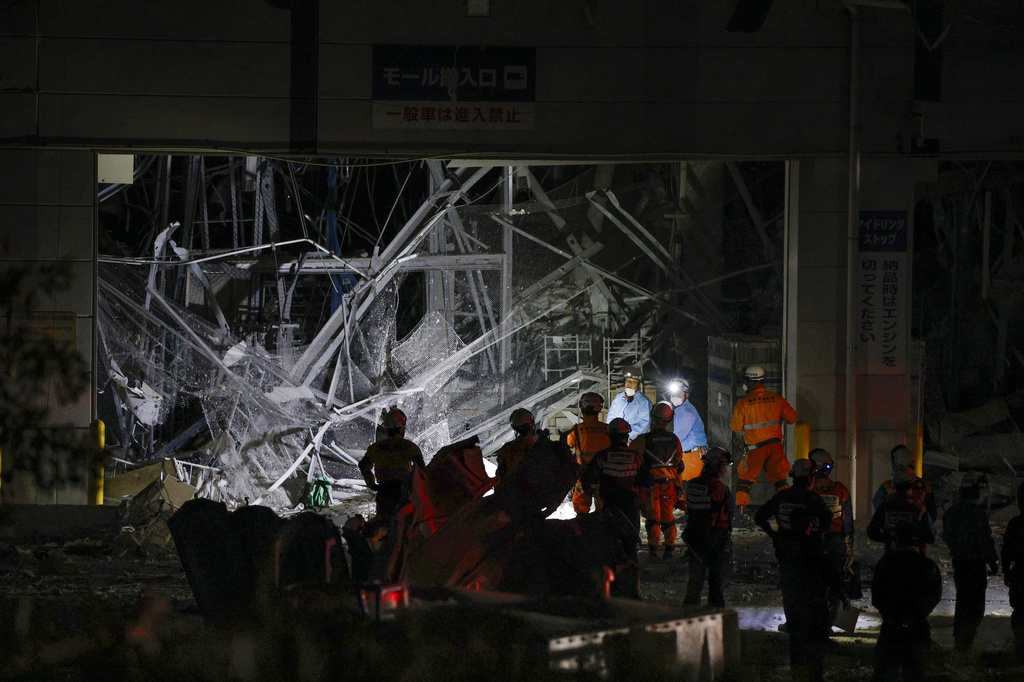 熊本地震灾情。 美联社