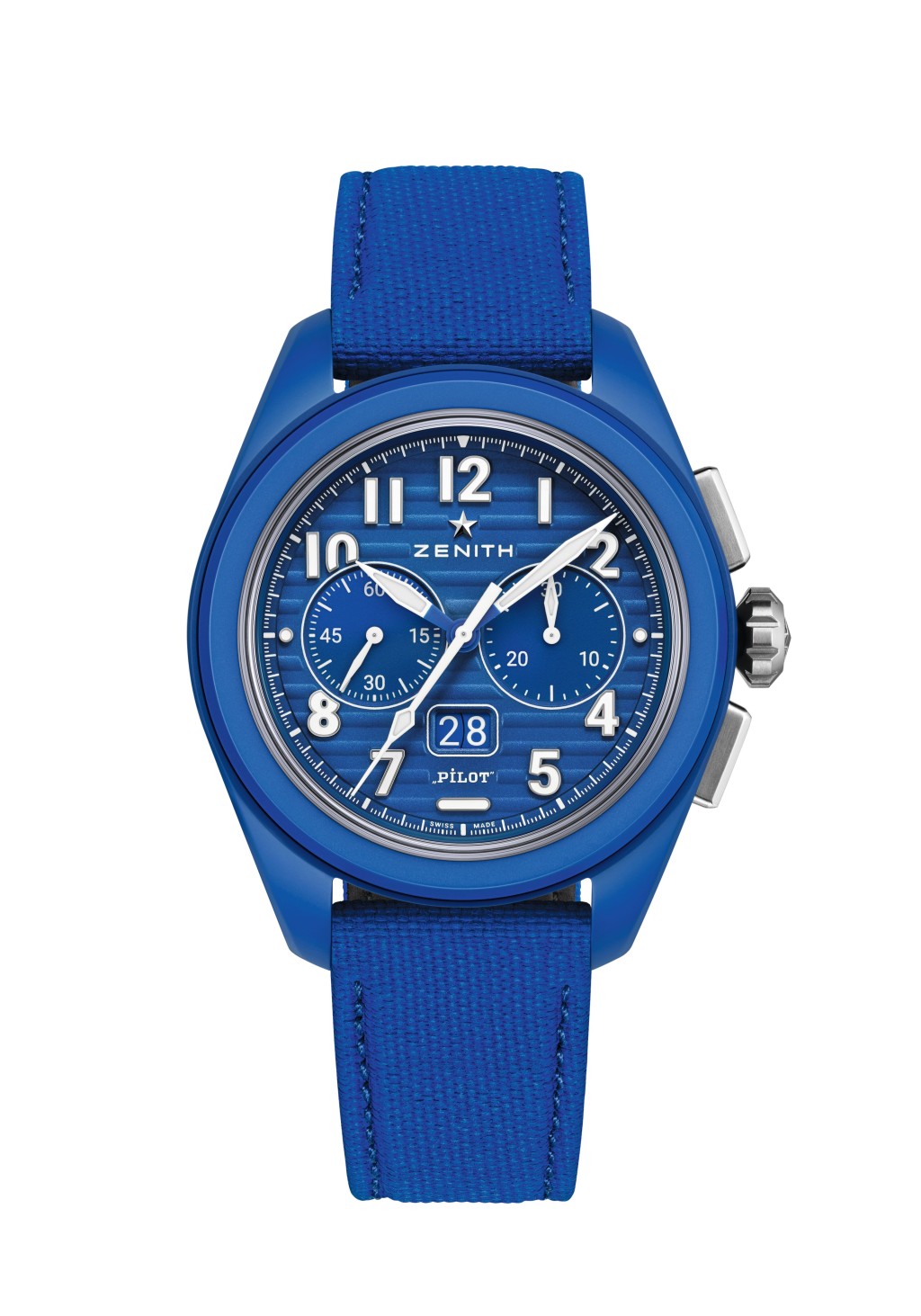 Zenith Blue Ceramic Chronograph Trilogy - 160th Anniversary Edition / 錶殼:41mm或42mm陶瓷 / 機芯:El Primero 3652或3600自動 / 限量:各160枚。($121,900(Pilot Big Date Flyback 160th Anniversary Edition)) Zenith Blue Ceramic Chronograph Trilogy - 160th Anniversary Edition / 錶殼:41mm或42mm陶瓷 / 機芯:El Primero 3652或3600自動 / 限量:各160枚。($121,900(Pilot Big Date Flyback 160th Anniversary Edition))