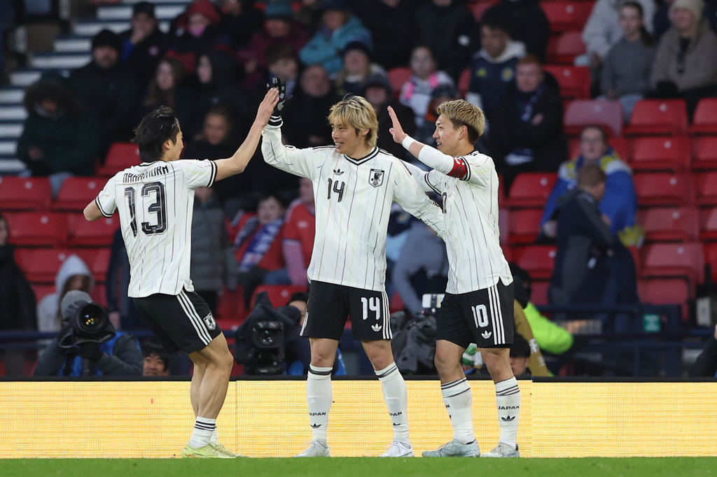 伊東純也是日本贏波功臣。美聯社