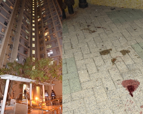 現場遺下血跡。徐裕民攝