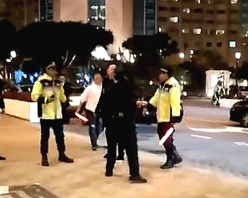 澳門有警員勸阻内地吸煙遊客受襲鳴槍。網上圖片