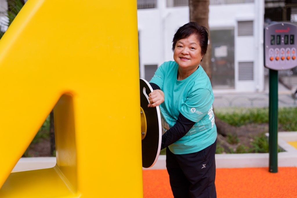 乙明邨街坊雪芳表示，日後可帶孫兒過來玩，自己又可做運動。