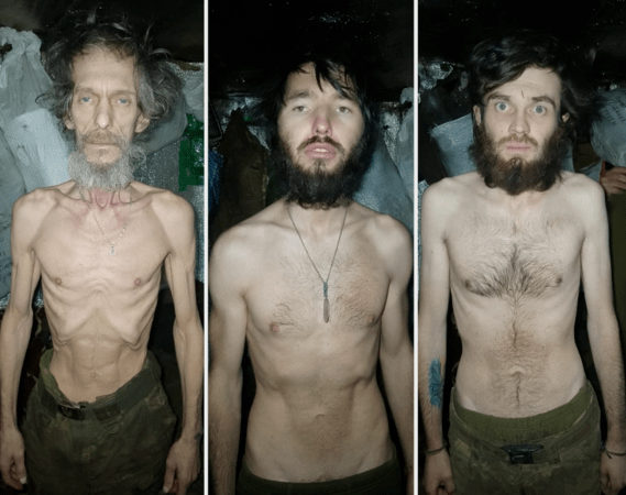 家属爆料前线乌兵断粮瘦至皮包骨。  Threads / i.petrovna