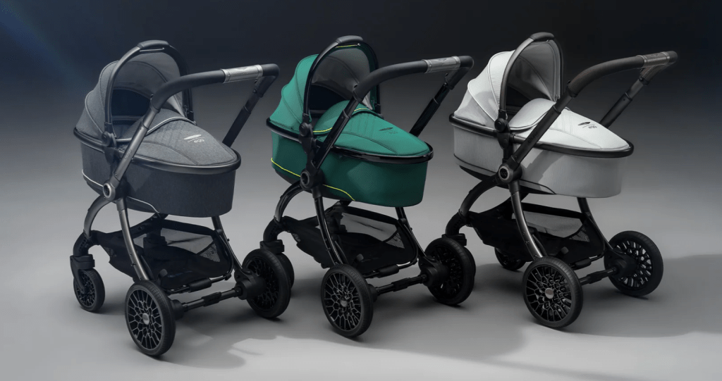 Aston Martin的頂級嬰兒車售價約2.5萬港元。（eggstroller）