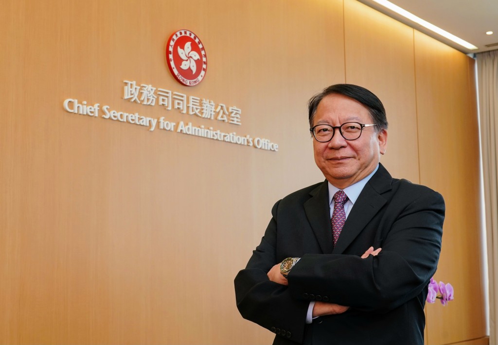 政務司司長陳國基表示,要讓年輕一代知道維護國家安全的重要性,最終冀做到「自覺地」維護國家安全。葉偉豪攝 政務司司長陳國基表示,要讓年輕一代知道維護國家安全的重要性,最終冀做到「自覺地」維護國家安全。葉偉豪攝