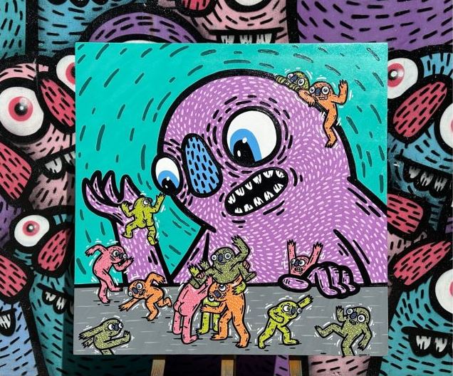 來自菲律賓的藝術家Distort Monsters上年大受藝術品收藏家歡迎（圖片來源：Instagram@distortmonsters）