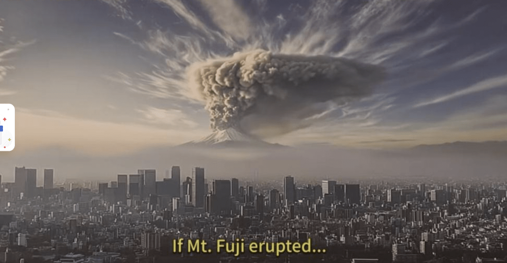 去年日本政府亦使用Ai模擬富士山一旦大爆發的情景。