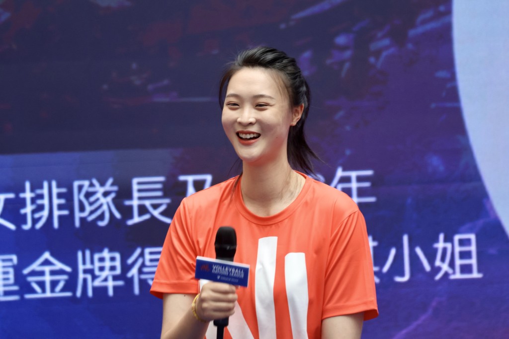 惠若琪昨日出席FIVB世界女排聯賽活動。  徐嘉華攝